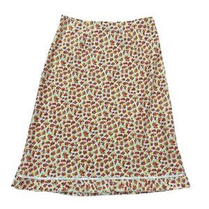 Express Vintage Cottagecore Red Yellow Floral Print Size 7-8